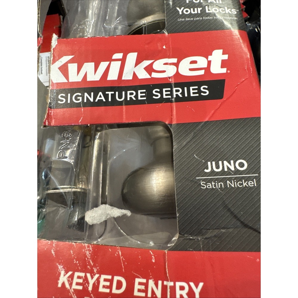 Kwikset 740J15SMTCP Juno Satin Nickel 97402-736 Entry Knob‎